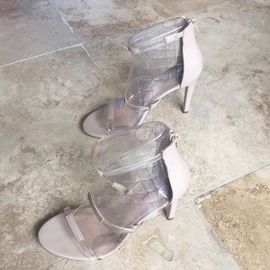 Nude/beige three strap heels!